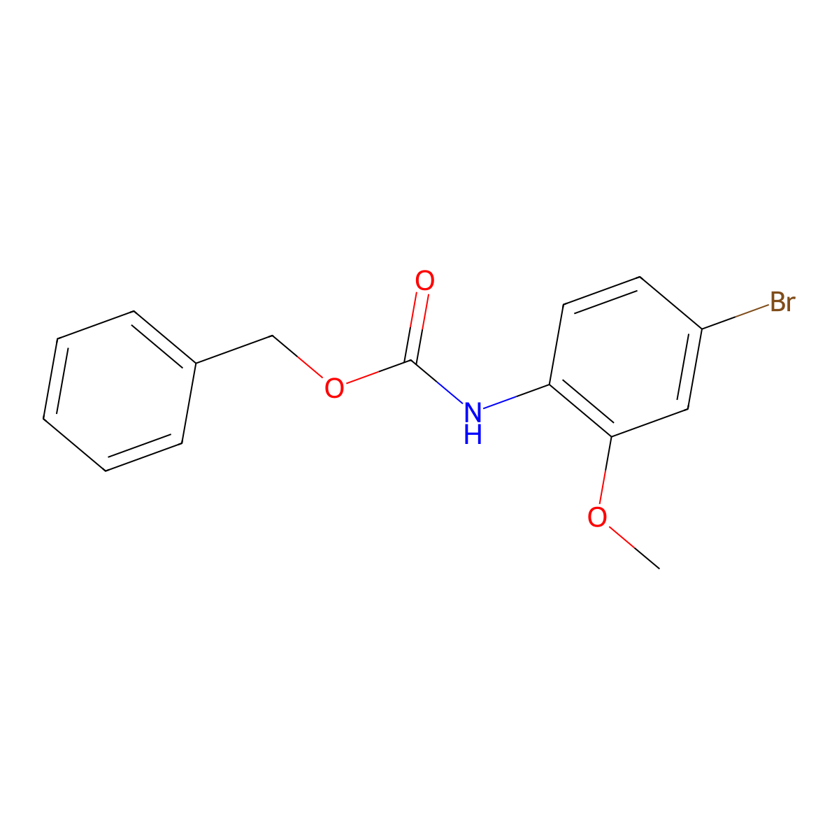 benzyl N-(4-bromo-2-methoxyphenyl)carbamate molecular structure, CAS 330792-79-5