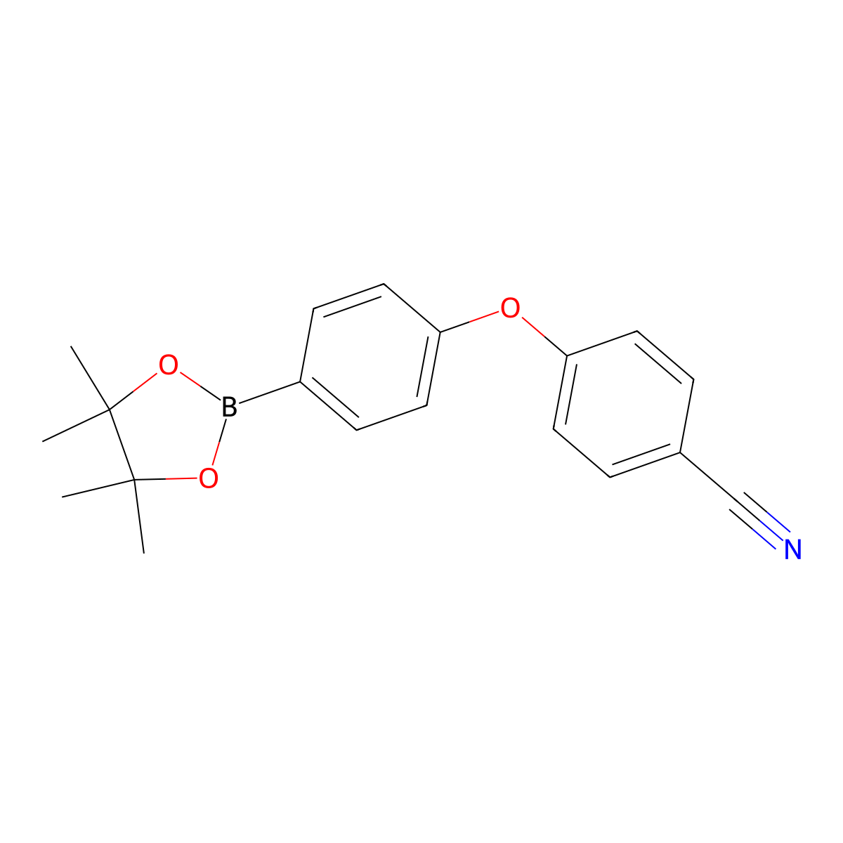 4-[4-(4,4,5,5-Tetramethyl-1,3,2-dioxaborolan-2-yl)phenoxy]benzonitrile molecular structure, CAS 330792-94-4