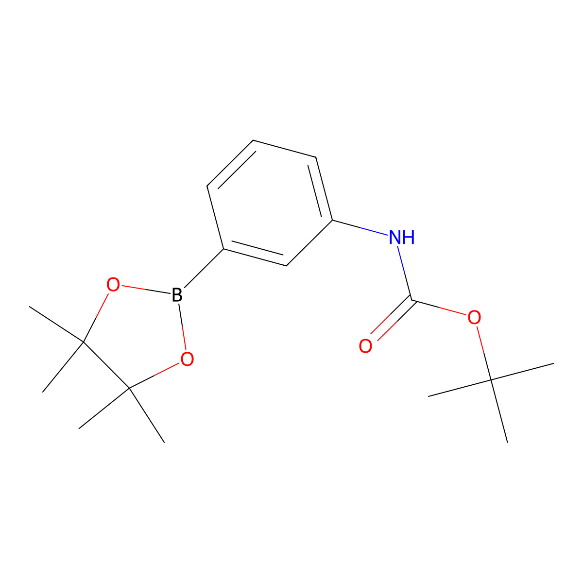 3-(tert-Butoxycarbonylamino)phenyl-boronic acid pinacol ester molecular structure, CAS 330793-09-4