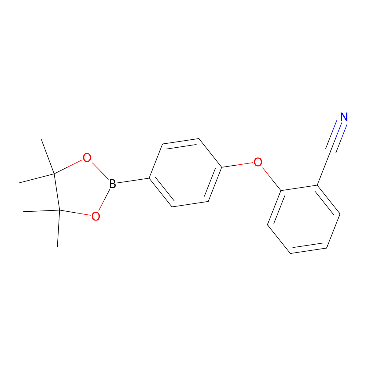 2-[4-(4,4,5,5-Tetramethyl-1,3,2-dioxaborolan-2-yl)phenoxy]benzonitrile molecular structure, CAS 330793-12-9
