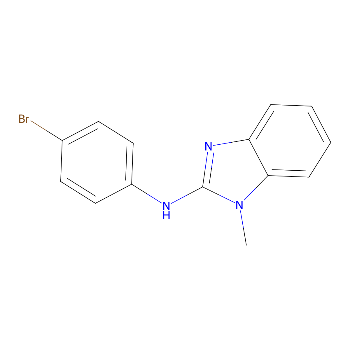 N-(4-Bromophenyl)-1-methyl-1H-benzo[d]imidazol-2-amine molecular structure, CAS 330793-27-6