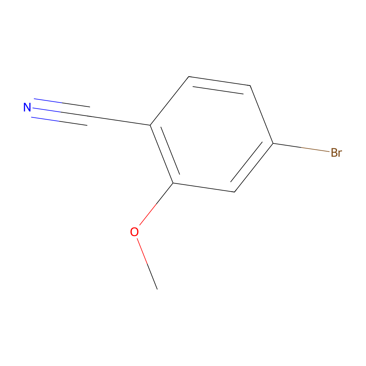 4-Bromo-2-methoxybenzonitrile molecular structure, CAS 330793-38-9