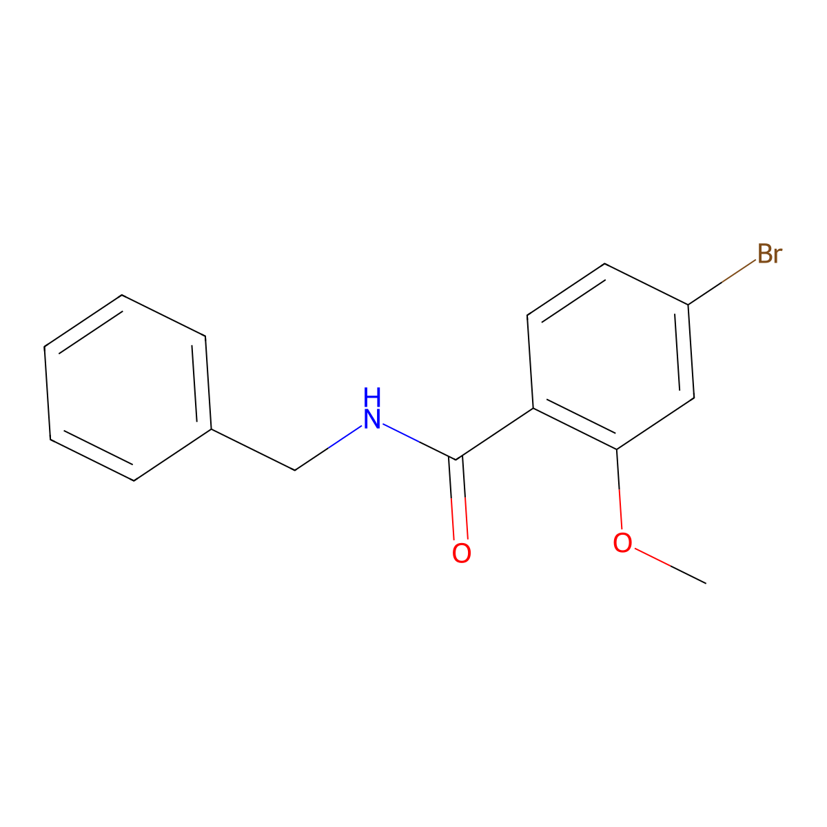 N-benzyl-4-bromo-2-methoxybenzamide molecular structure, CAS 330793-41-4
