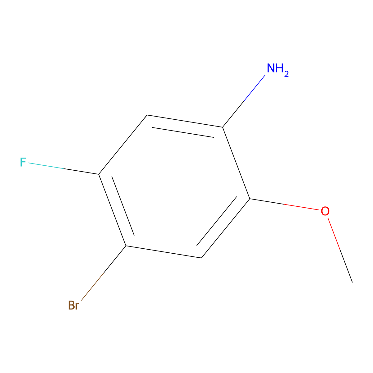 4-Bromo-5-fluoro-2-methoxyaniline molecular structure, CAS 330794-03-1
