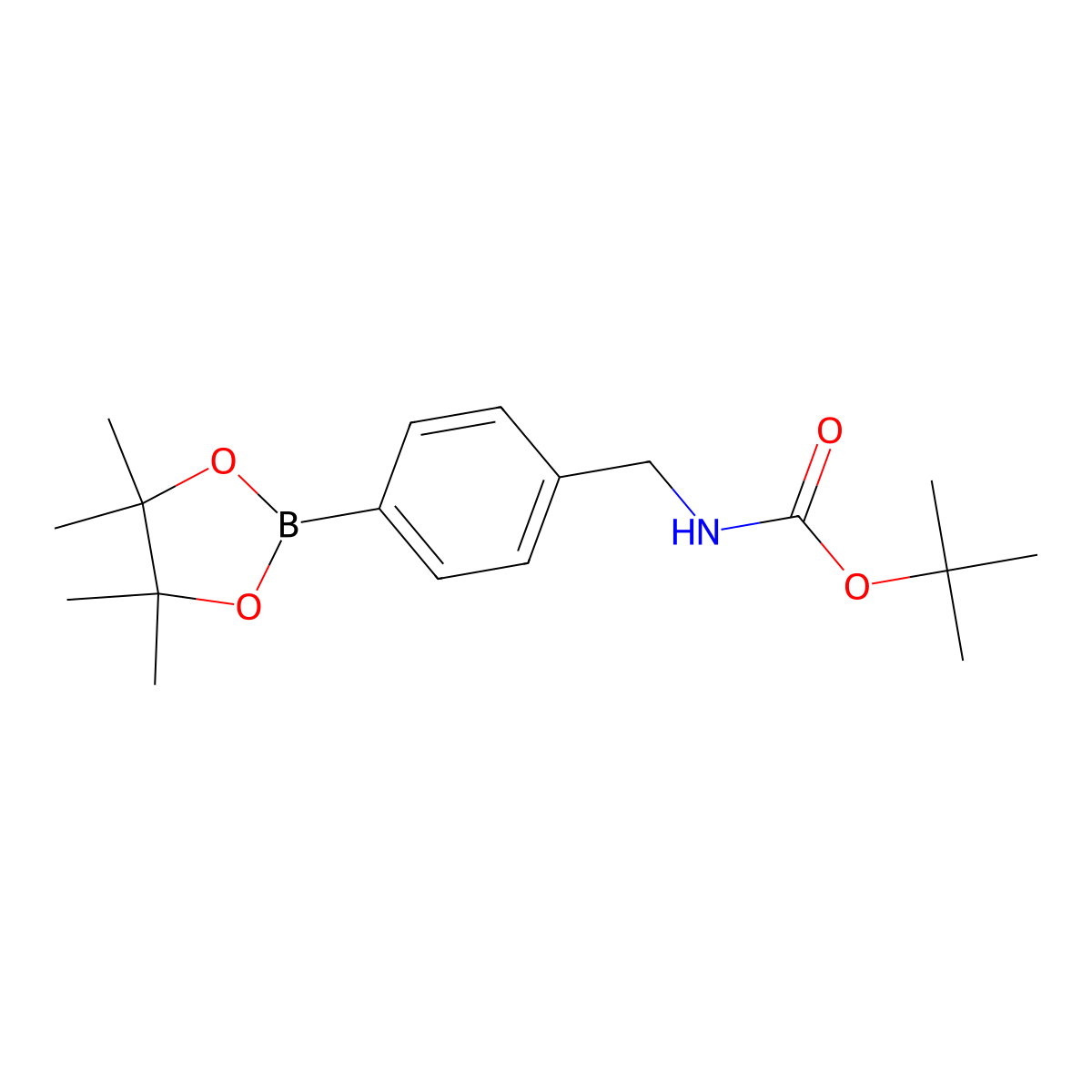 4-(tert-Butoxycarbonylaminomethyl)phenylboronic acid, pinacol ester molecular structure, CAS 330794-35-9