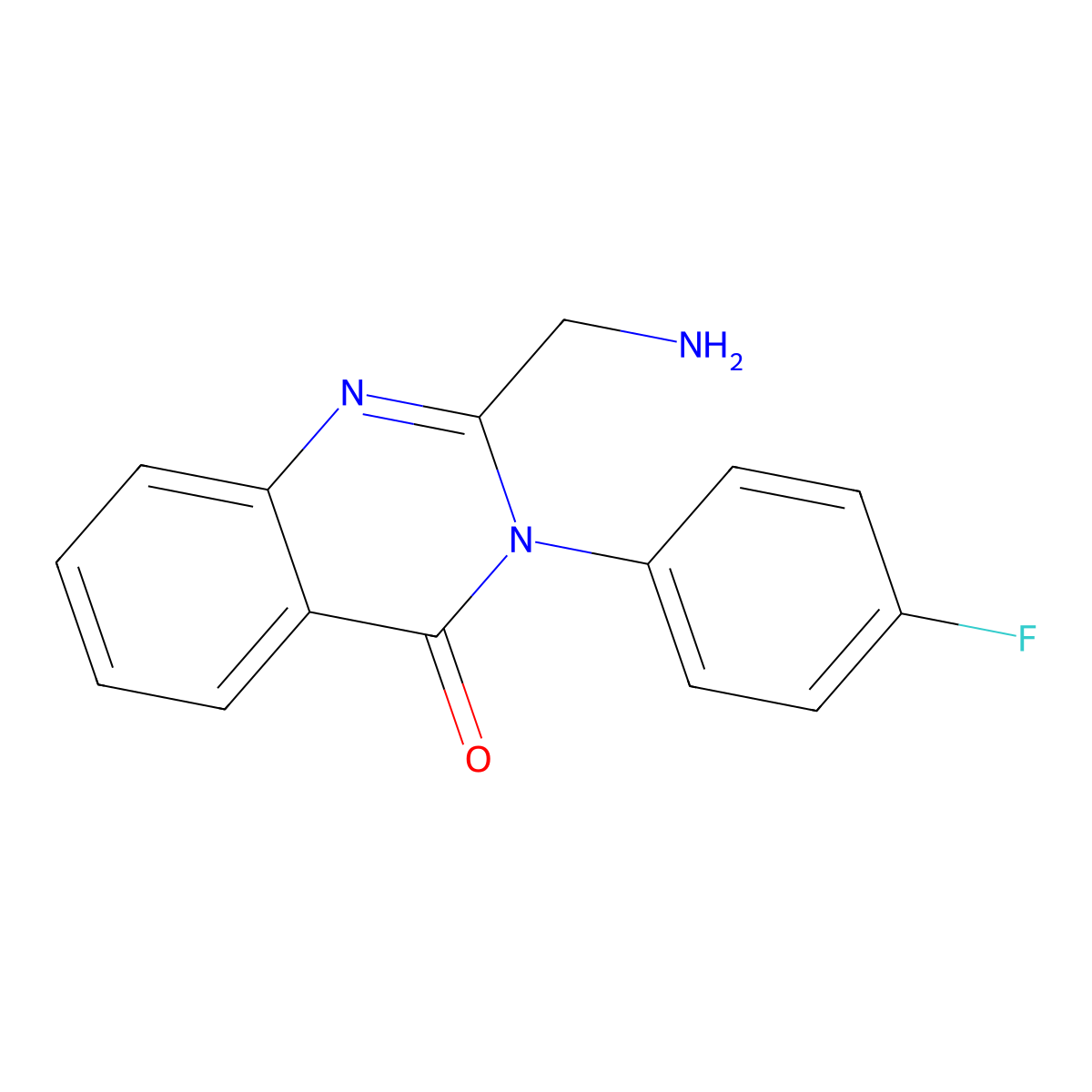 2-Aminomethyl-3-(4-Fluoro-phenyl)-3H-quinazolin-4-one molecular structure, CAS 330796-23-1