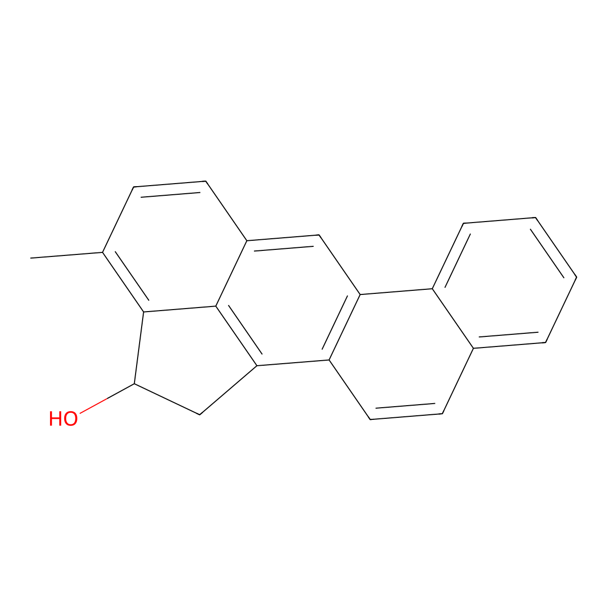 1,2-Dihydro-3-methylbenz(j)aceanthrylen-2-ol molecular structure, CAS 3308-64-3