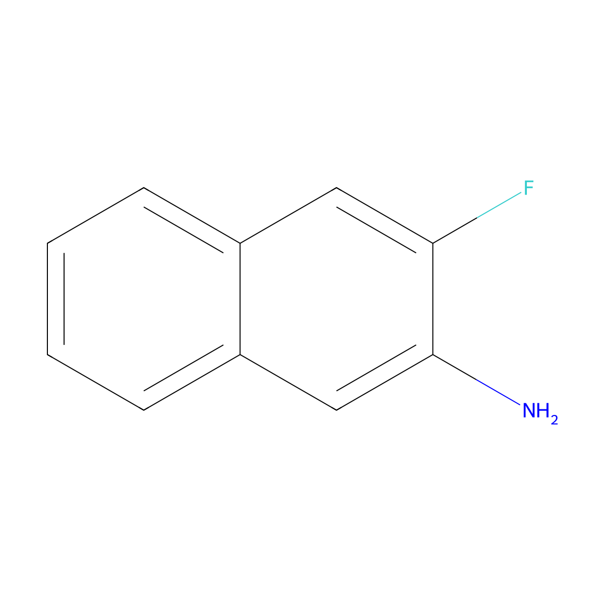 3-Fluoronaphthalen-2-amine molecular structure, CAS 330803-45-7