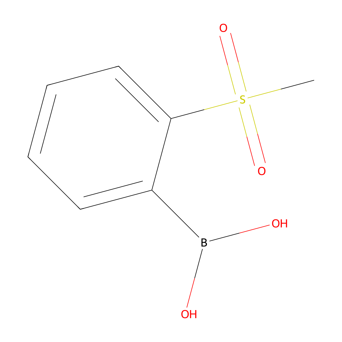 2-(Methylsulfonyl)phenylboronic Acid molecular structure, CAS 330804-03-0