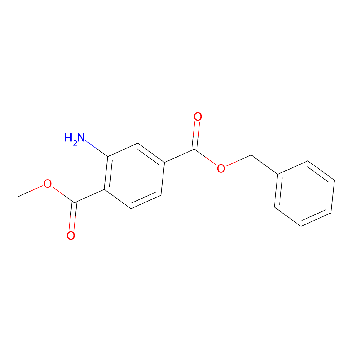 4-Benzyl 1-methyl 2-aminoterephthalate molecular structure, CAS 330807-53-9
