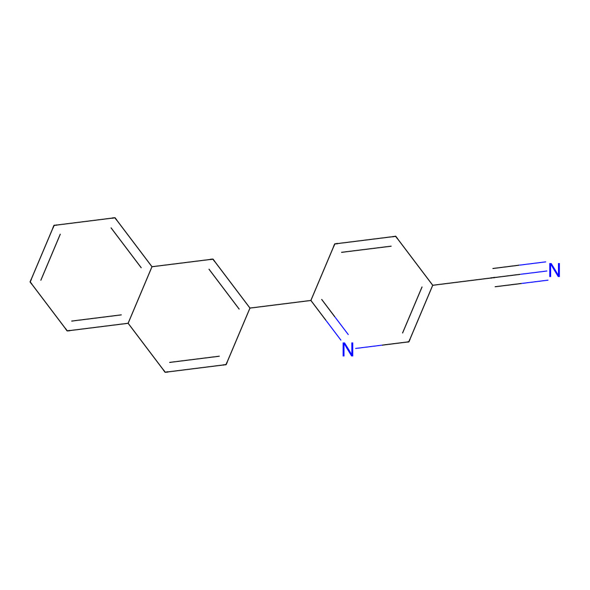 6-Naphthalen-2-ylnicotinonitrile molecular structure, CAS 330812-38-9