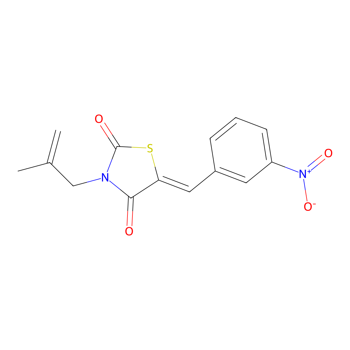 3-(2-Methyl-2-propen-1-yl)-5-[(3-nitrophenyl)methylene]-2,4-thiazolidinedione molecular structure, CAS 330818-02-5