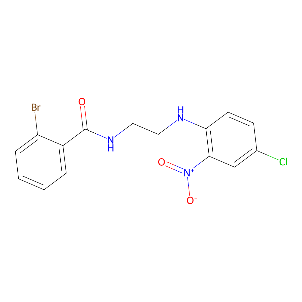 2-bromo-N-[2-(4-chloro-2-nitroanilino)ethyl]benzamide molecular structure, CAS 330826-44-3