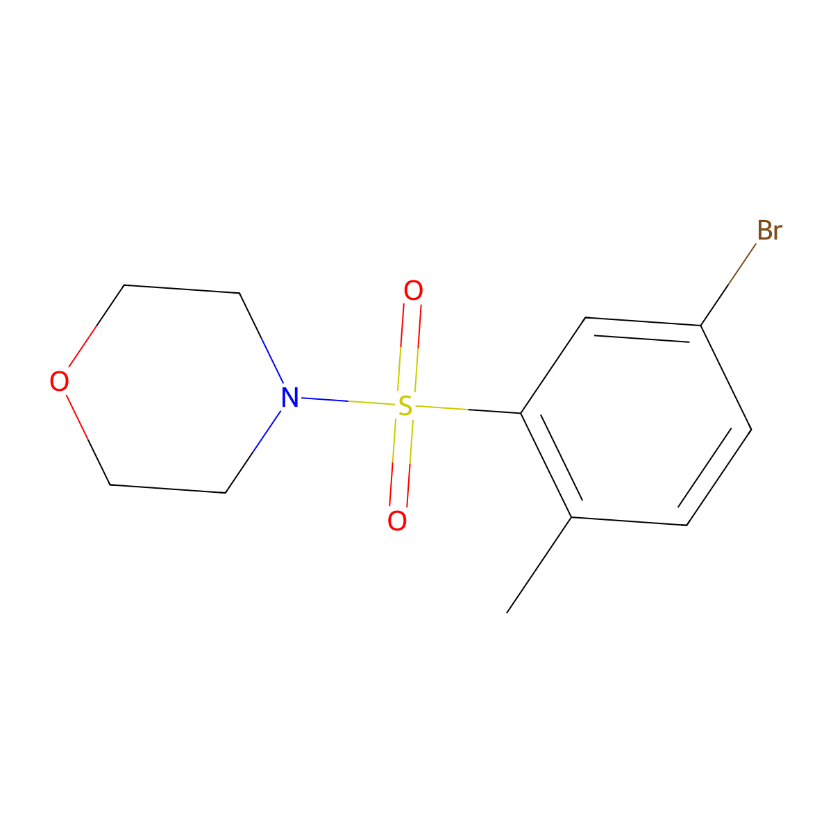 4-(5-Bromo-2-methylphenylsulfonyl)morpholine molecular structure, CAS 330827-25-3