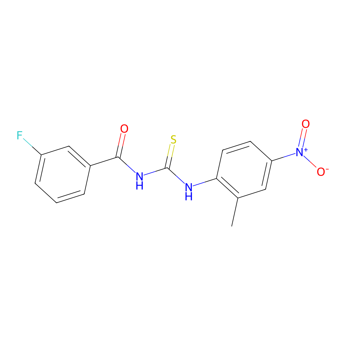 3-fluoro-N-[(2-methyl-4-nitrophenyl)carbamothioyl]benzamide molecular structure, CAS 330827-56-0
