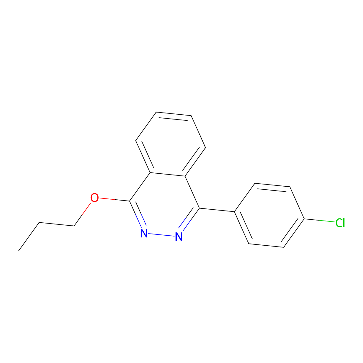 1-(4-Chlorophenyl)-4-propoxyphthalazine molecular structure, CAS 330827-84-4