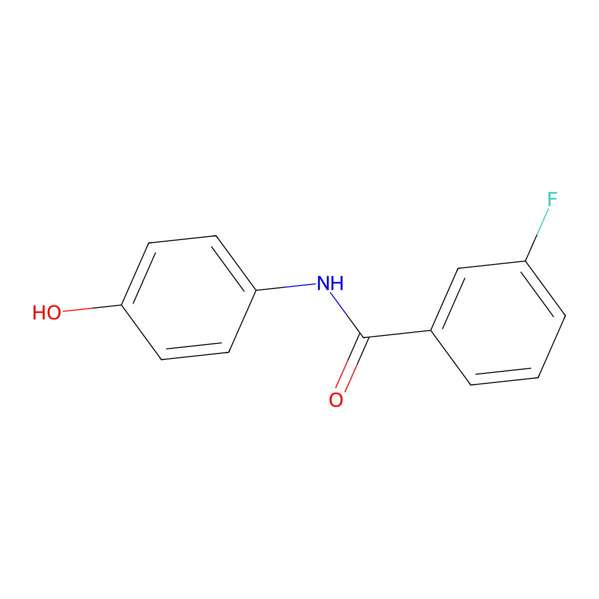 3-Fluoro-N-(4-hydroxy-phenyl)-benzamide molecular structure, CAS 330828-38-1