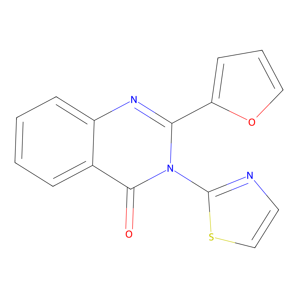 2-(Furan-2-yl)-3-(1,3-thiazol-2-yl)quinazolin-4-one molecular structure, CAS 330829-47-5