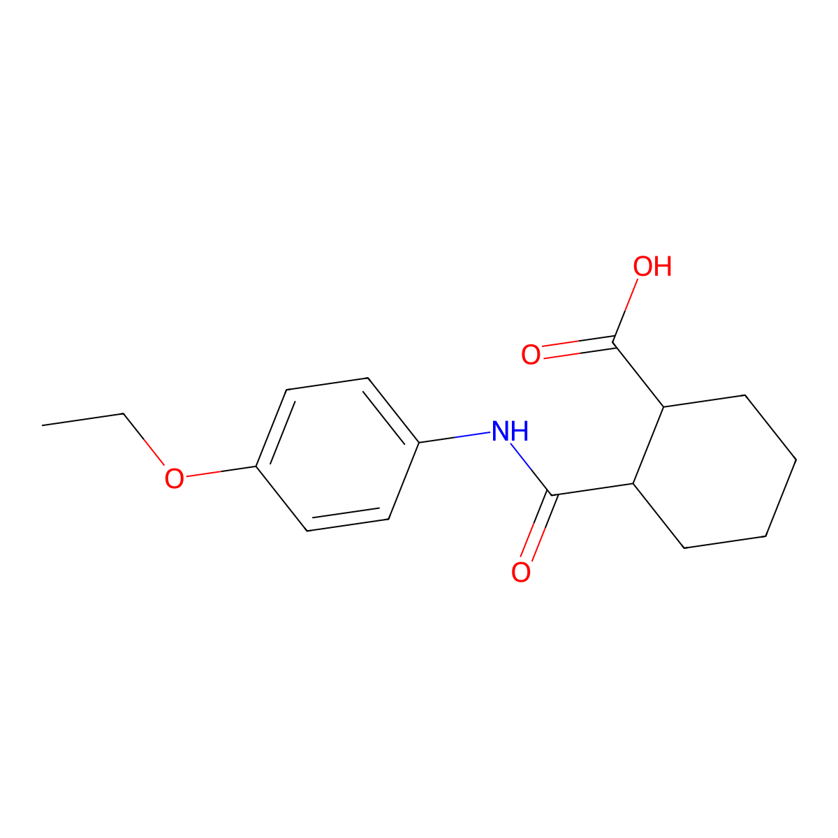 2-[(4-Ethoxyphenyl)carbamoyl]cyclohexane-1-carboxylic acid molecular structure, CAS 330829-55-5