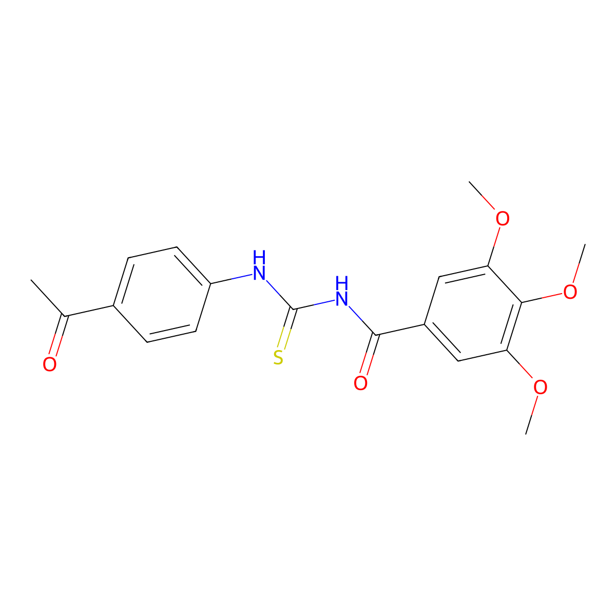 N-[(4-acetylphenyl)carbamothioyl]-3,4,5-trimethoxybenzamide molecular structure, CAS 330830-75-6