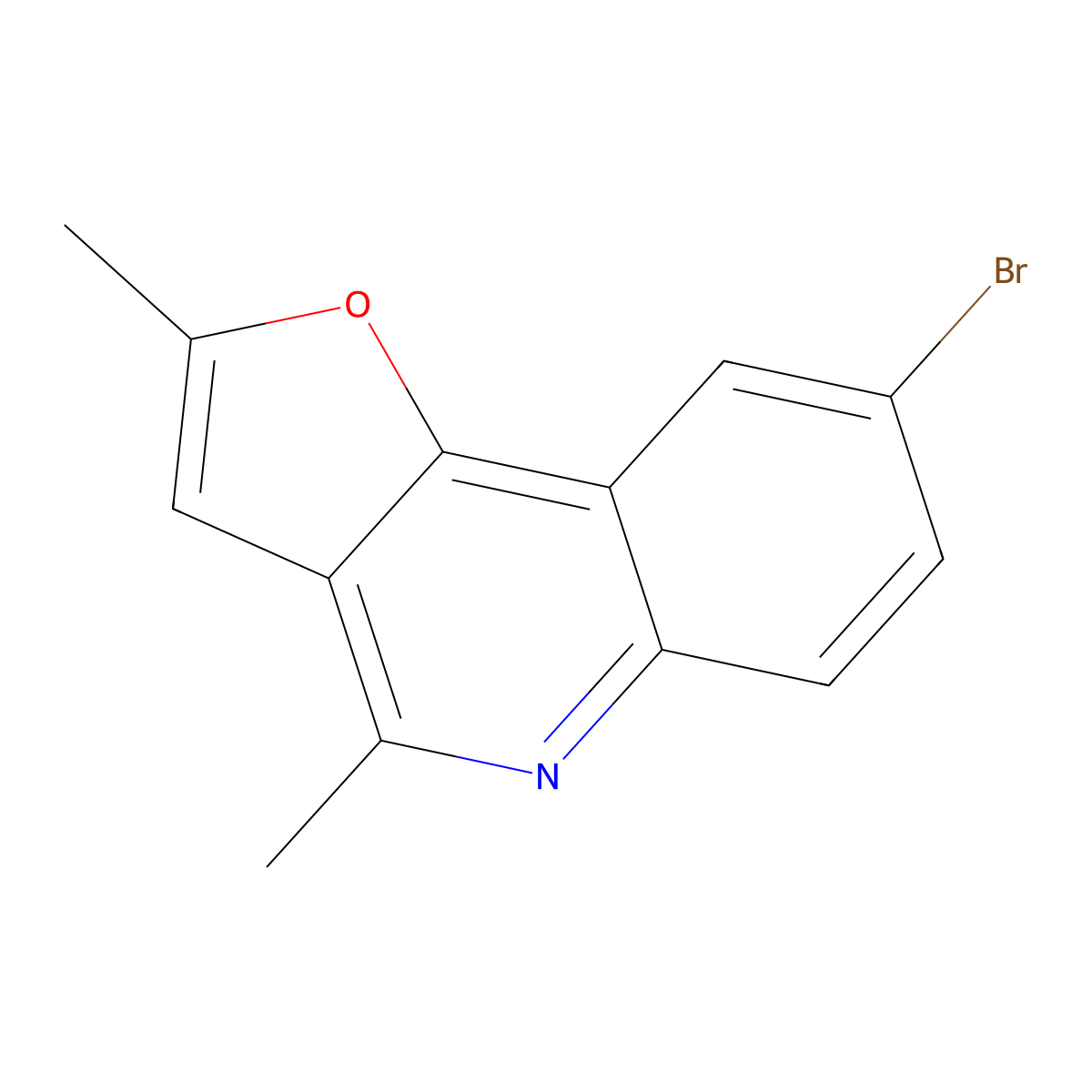 8-Bromo-2,4-dimethylfuro[3,2-c]quinoline molecular structure, CAS 330831-42-0