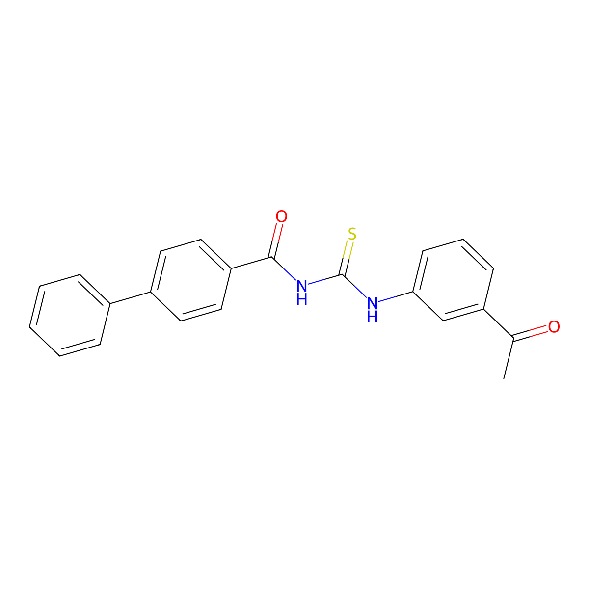 N-[(3-acetylphenyl)carbamothioyl]-4-phenylbenzamide molecular structure, CAS 330831-79-3