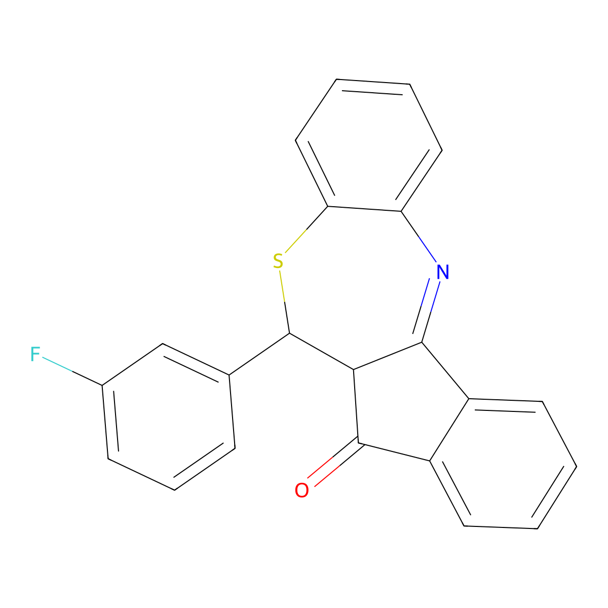 11-(3-Fluorophenyl)-11,11a-dihydroindeno[2,1-c][1,5]benzothiazepin-12-one molecular structure, CAS 330831-88-4