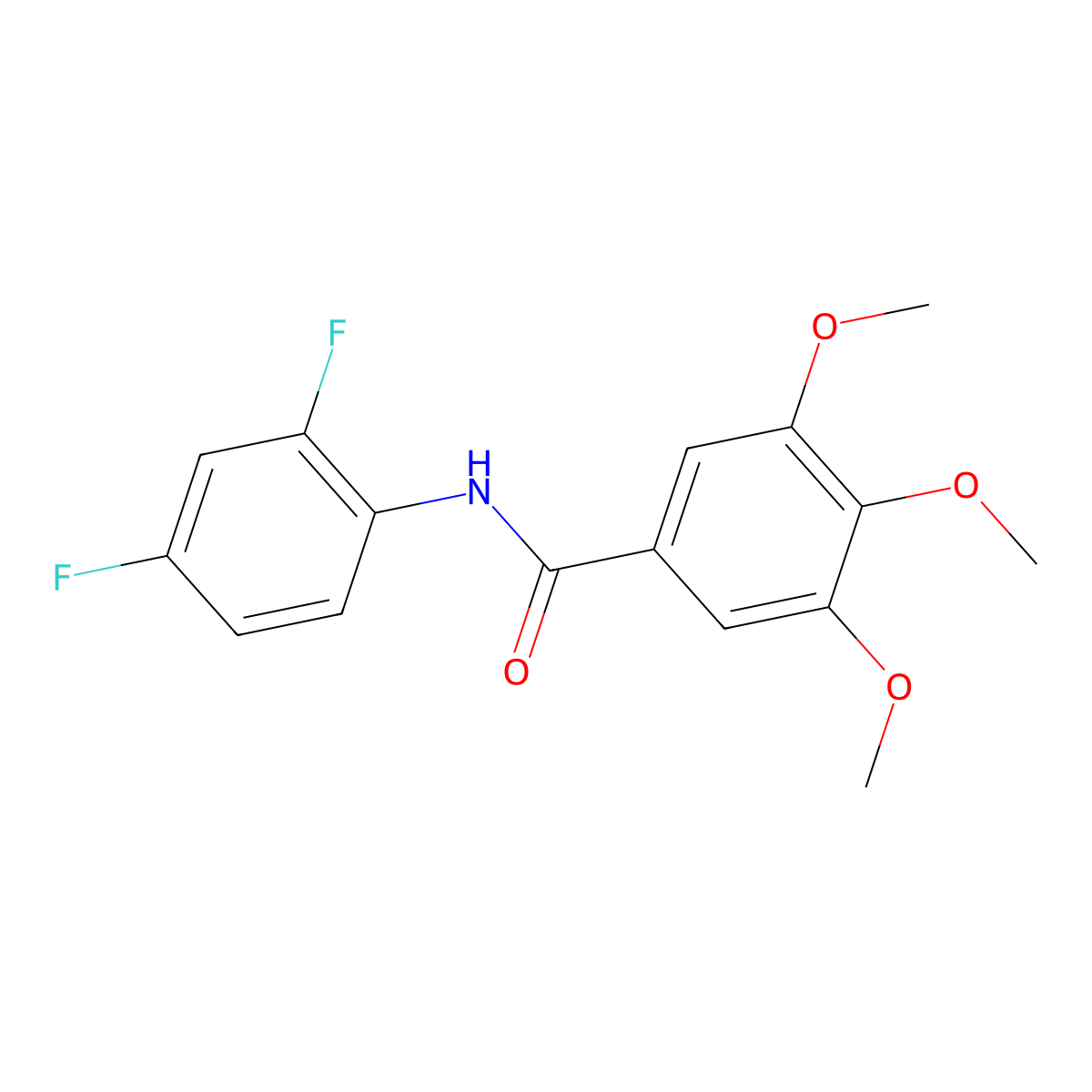 N-(2,4-Difluorophenyl)-3,4,5-trimethoxybenzamide molecular structure, CAS 330832-02-5