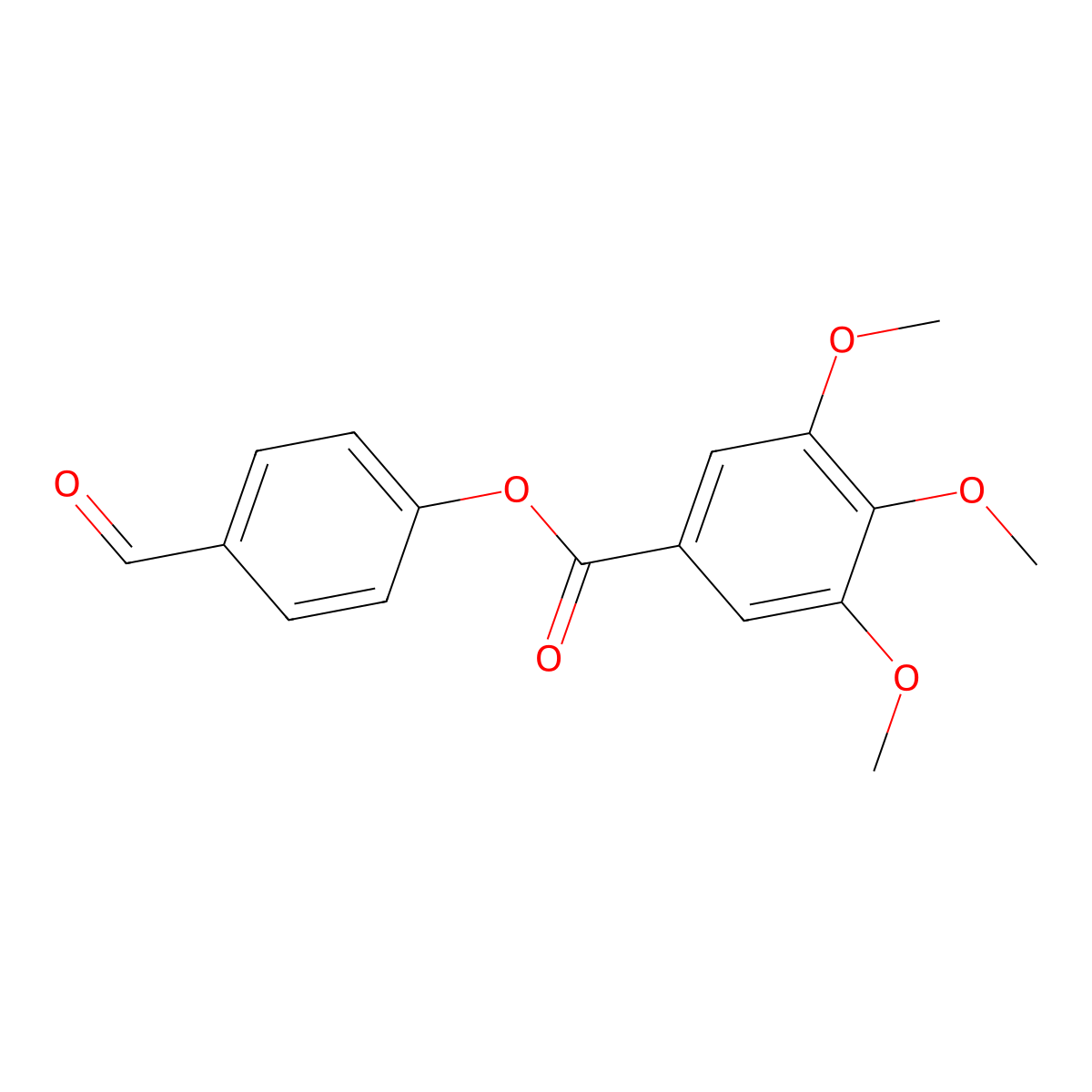 4-Formylphenyl 3,4,5-trimethoxybenzoate molecular structure, CAS 330832-10-5