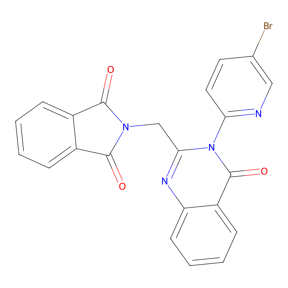 2-[[3-(5-Bromopyridin-2-yl)-4-oxoquinazolin-2-yl]methyl]isoindole-1,3-dione molecular structure, CAS 330832-26-3
