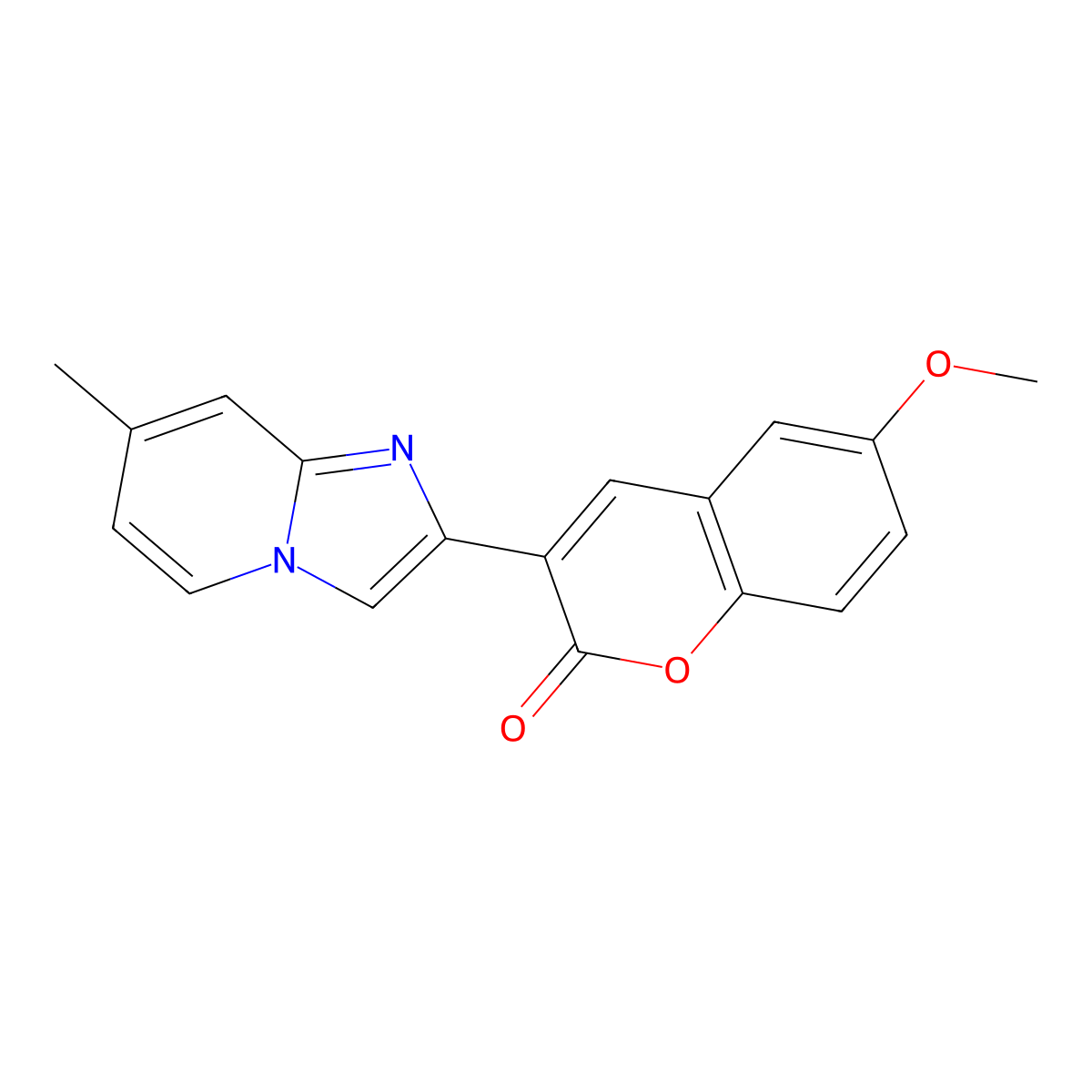 6-methoxy-3-{7-methylimidazo[1,2-a]pyridin-2-yl}-2H-chromen-2-one molecular structure, CAS 330832-38-7