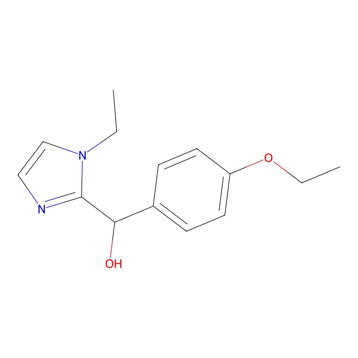 (4-Ethoxyphenyl)-(1-ethylimidazol-2-yl)methanol molecular structure, CAS 330832-65-0