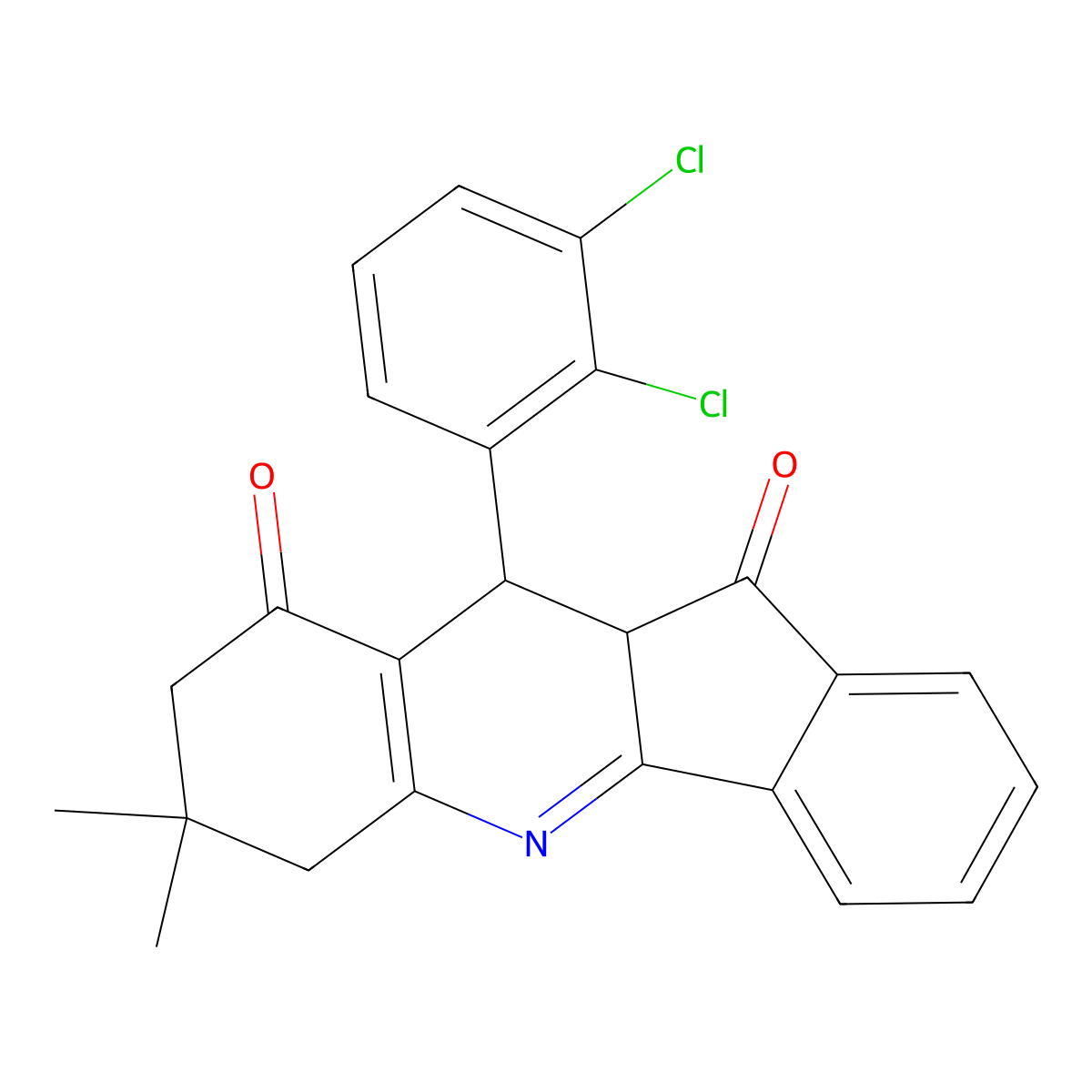 10-(2,3-dichlorophenyl)-7,7-dimethyl-7,8,10,10a-tetrahydro-6H-indeno[1,2-b]quinoline-9,11-dione molecular structure, CAS 330832-77-4