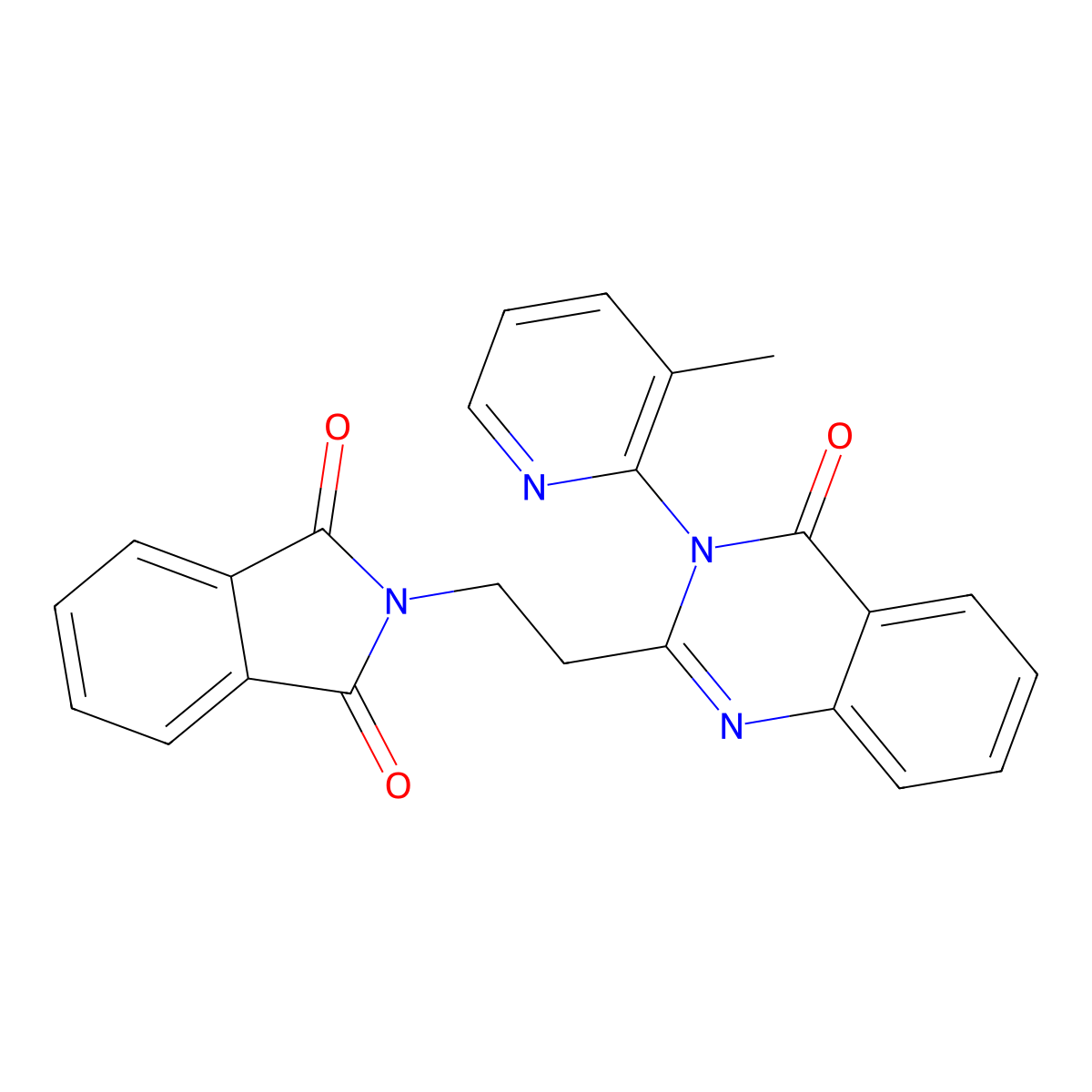 2-[2-[3-(3-Methylpyridin-2-yl)-4-oxoquinazolin-2-yl]ethyl]isoindole-1,3-dione molecular structure, CAS 330832-84-3
