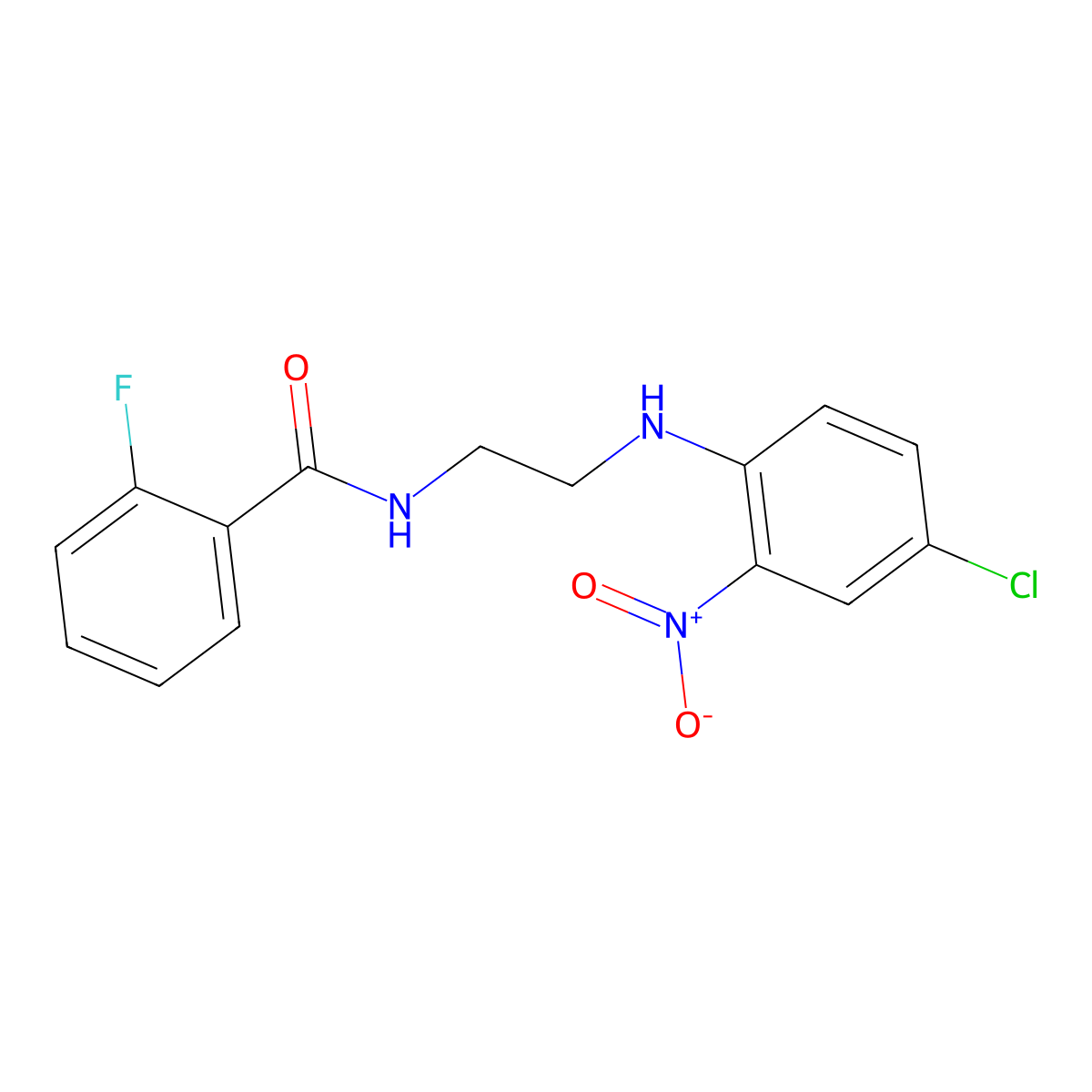 N-{2-[(4-chloro-2-nitrophenyl)amino]ethyl}-2-fluorobenzamide molecular structure, CAS 330833-26-6