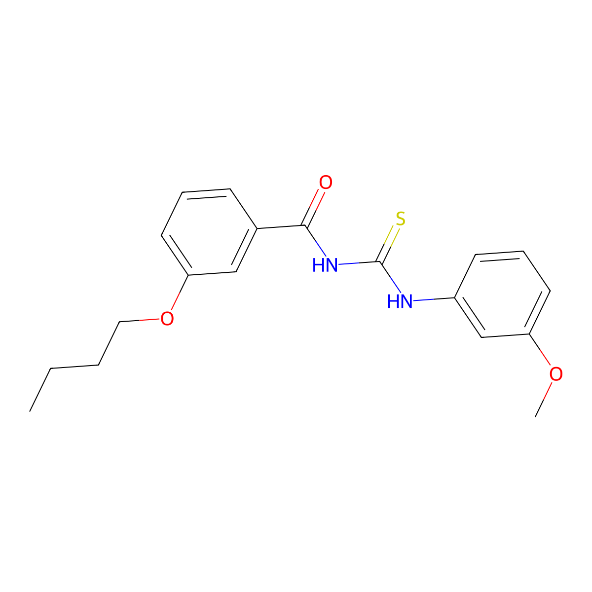 3-butoxy-N-[(3-methoxyphenyl)carbamothioyl]benzamide molecular structure, CAS 330833-85-7