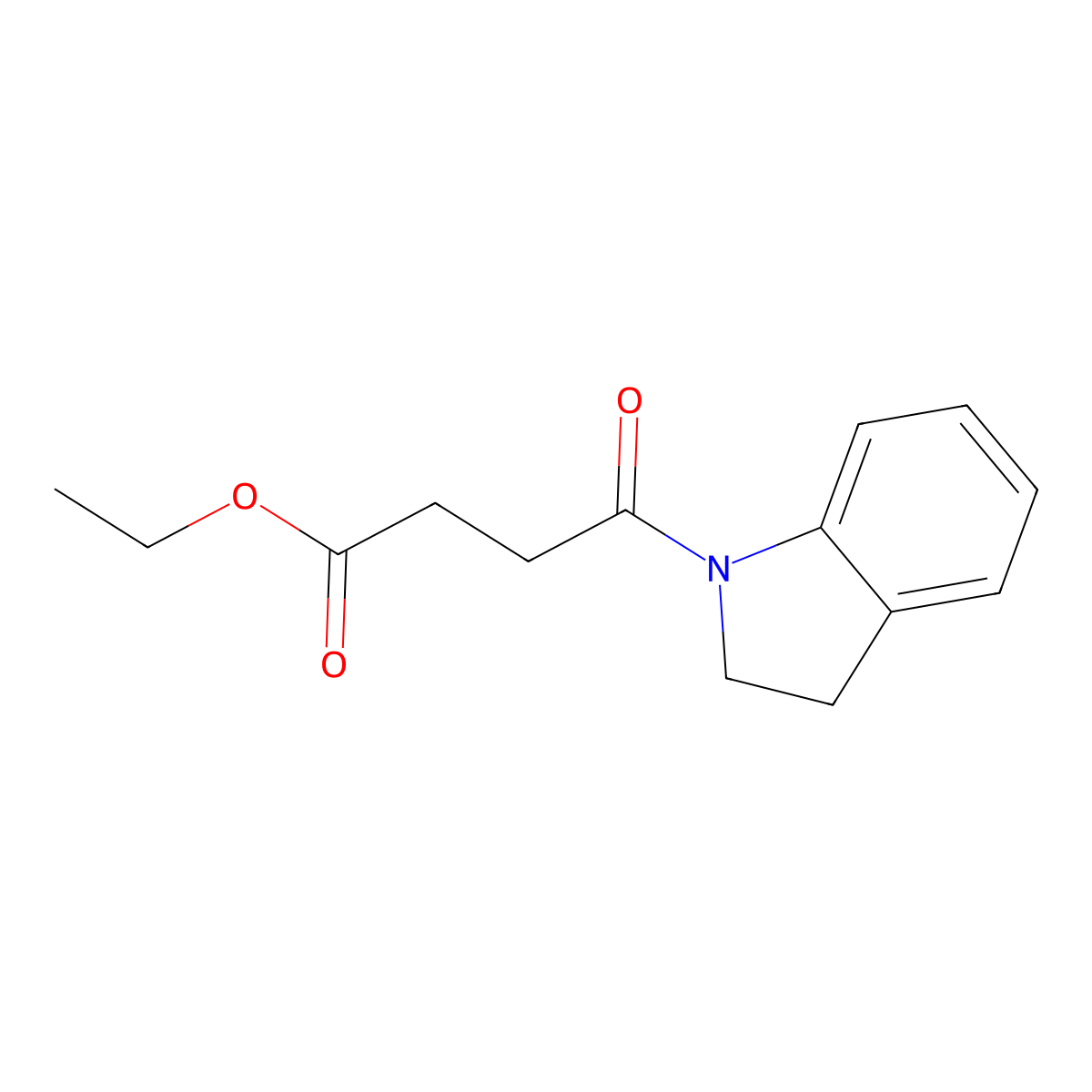 ethyl 4-(2,3-dihydro-1H-indol-1-yl)-4-oxobutanoate molecular structure, CAS 330834-06-5