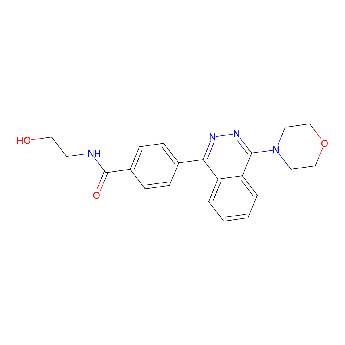 N-(2-hydroxyethyl)-4-[4-(morpholin-4-yl)phthalazin-1-yl]benzamide molecular structure, CAS 330834-43-0
