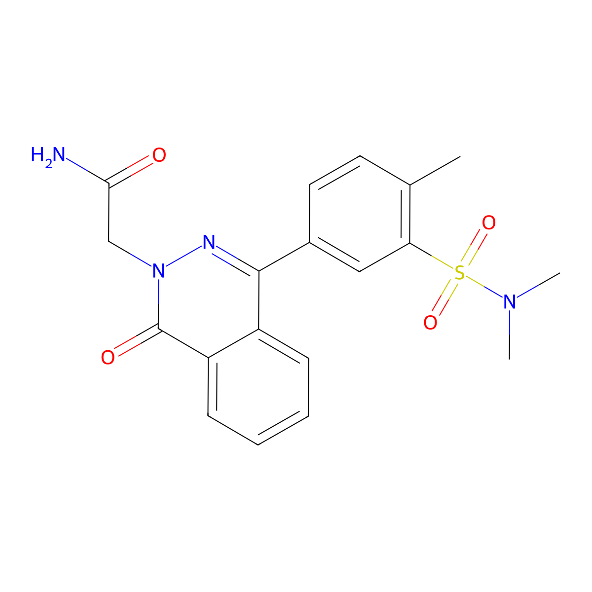 2-{4-[3-(dimethylsulfamoyl)-4-methylphenyl]-1-oxophthalazin-2(1H)-yl}acetamide molecular structure, CAS 330834-46-3