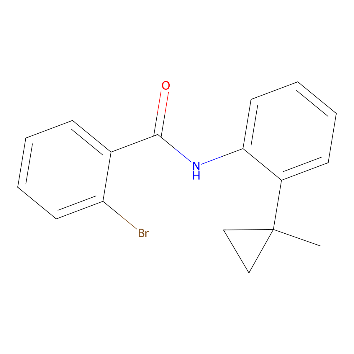 2-bromo-N-[2-(1-methylcyclopropyl)phenyl]benzamide molecular structure, CAS 330834-53-2
