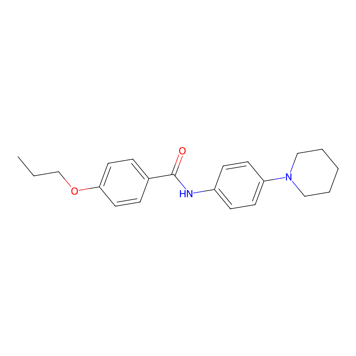 N-[4-(piperidin-1-yl)phenyl]-4-propoxybenzamide molecular structure, CAS 330834-62-3