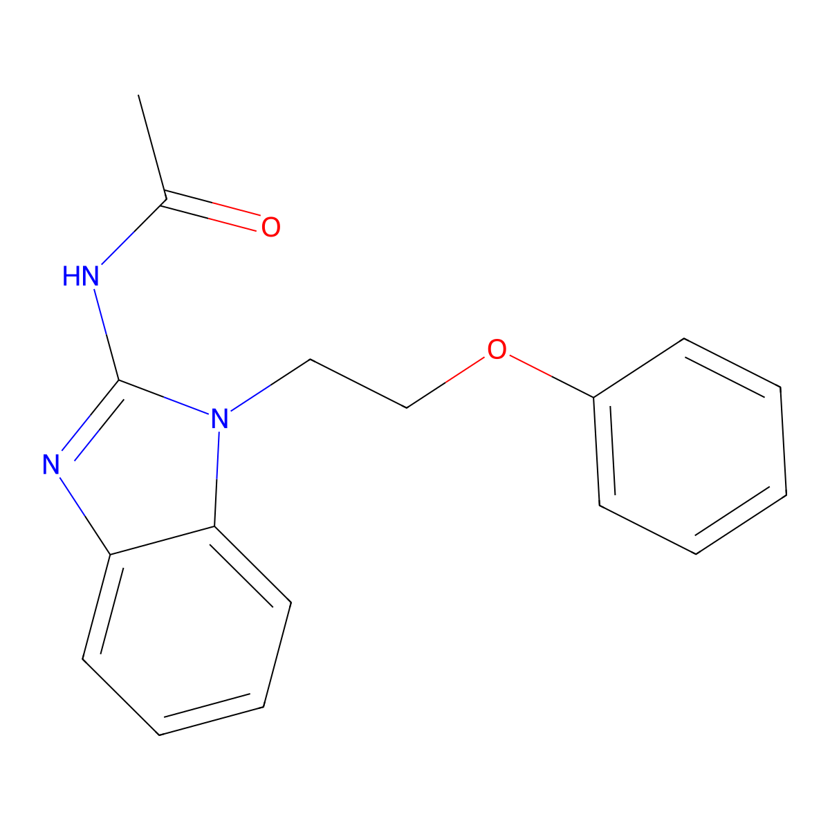 N-[1-(2-phenoxyethyl)benzimidazol-2-yl]acetamide molecular structure, CAS 330834-75-8