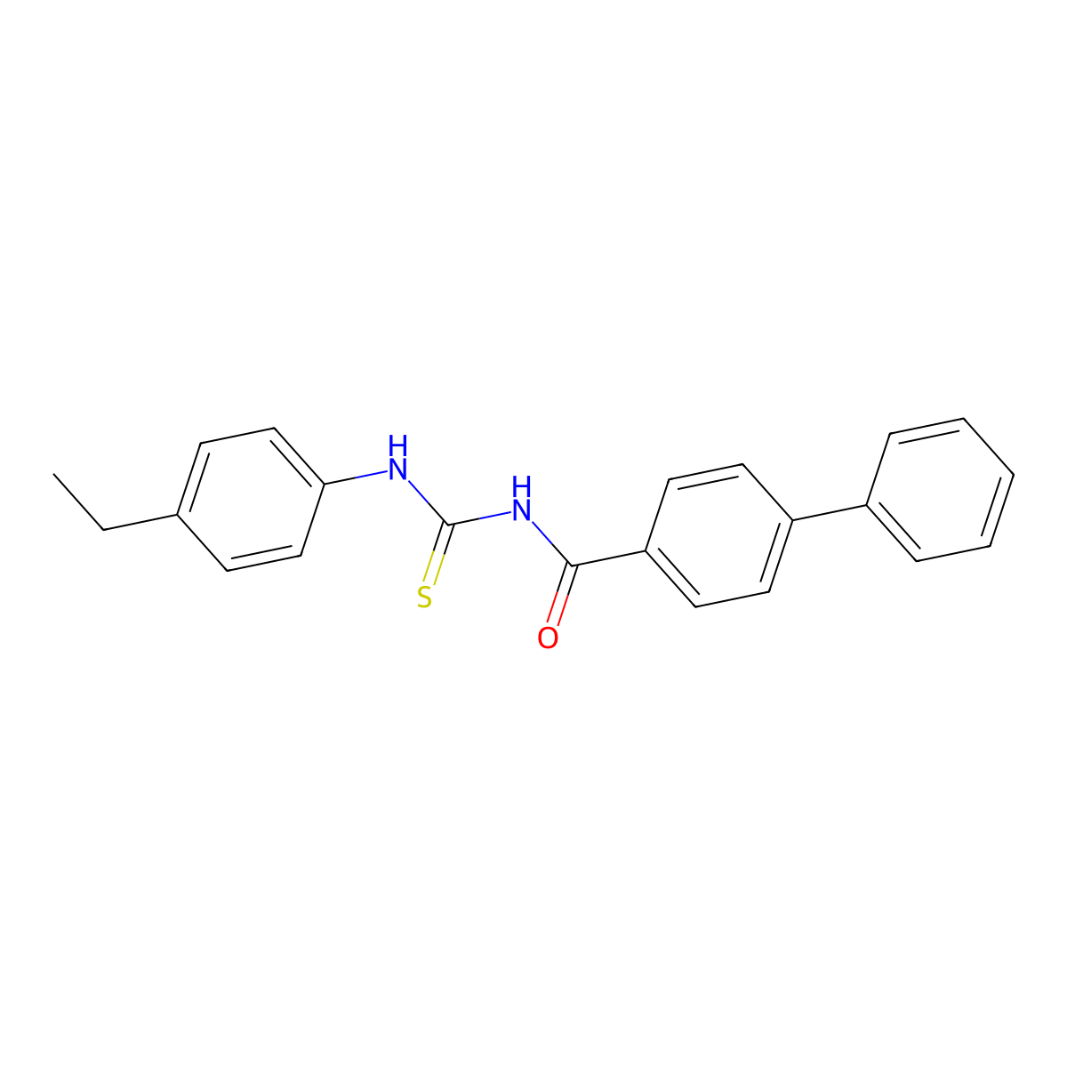 N-[(4-ethylphenyl)carbamothioyl]-4-phenylbenzamide molecular structure, CAS 330835-22-8