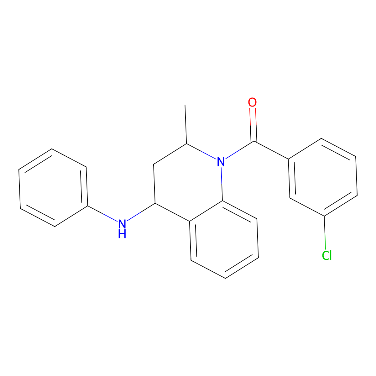 (3-chlorophenyl)(2-methyl-4-(phenylamino)-3,4-dihydroquinolin-1(2H)-yl)methanone molecular structure, CAS 330835-35-3