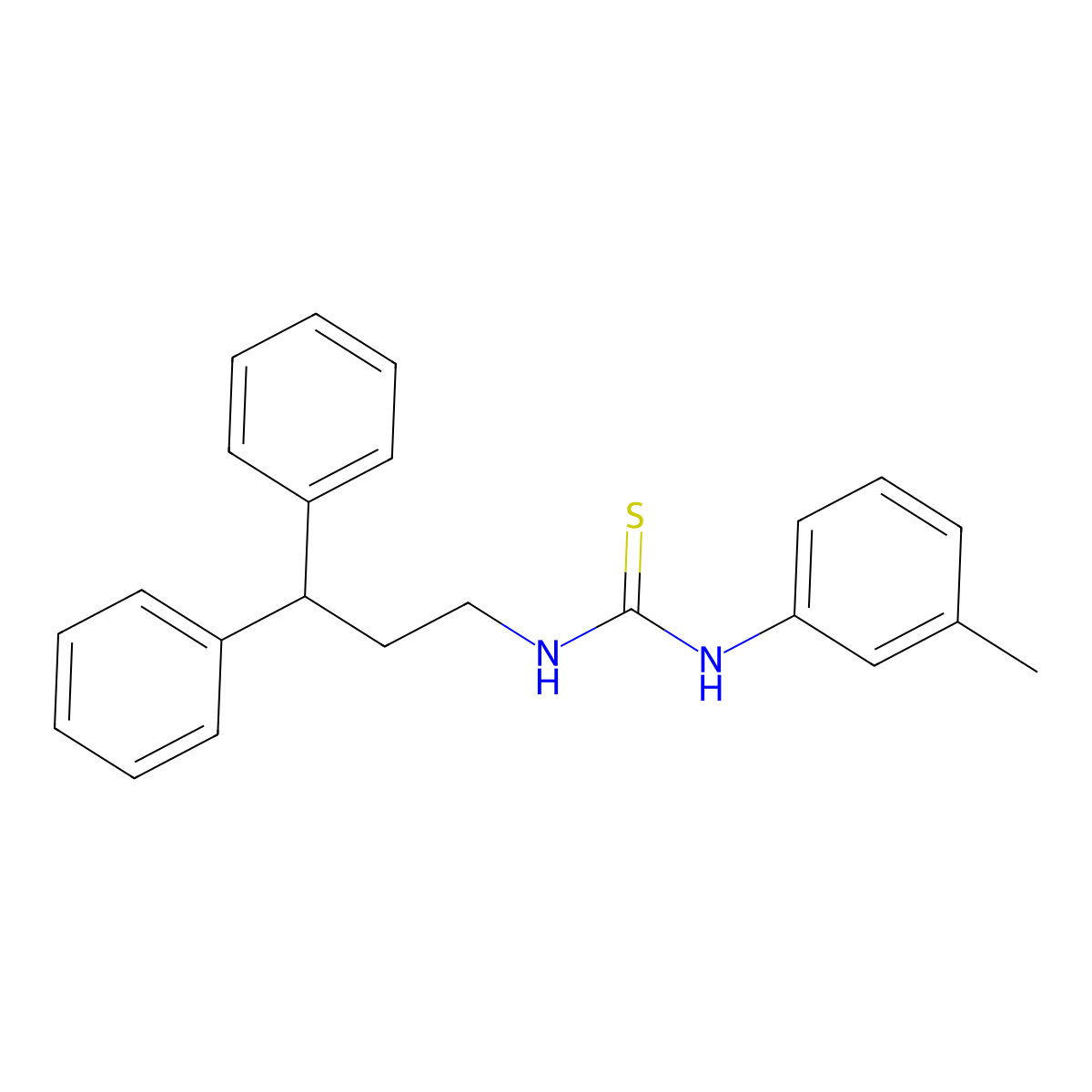 1-(3,3-Diphenylpropyl)-3-(3-methylphenyl)thiourea molecular structure, CAS 330835-85-3