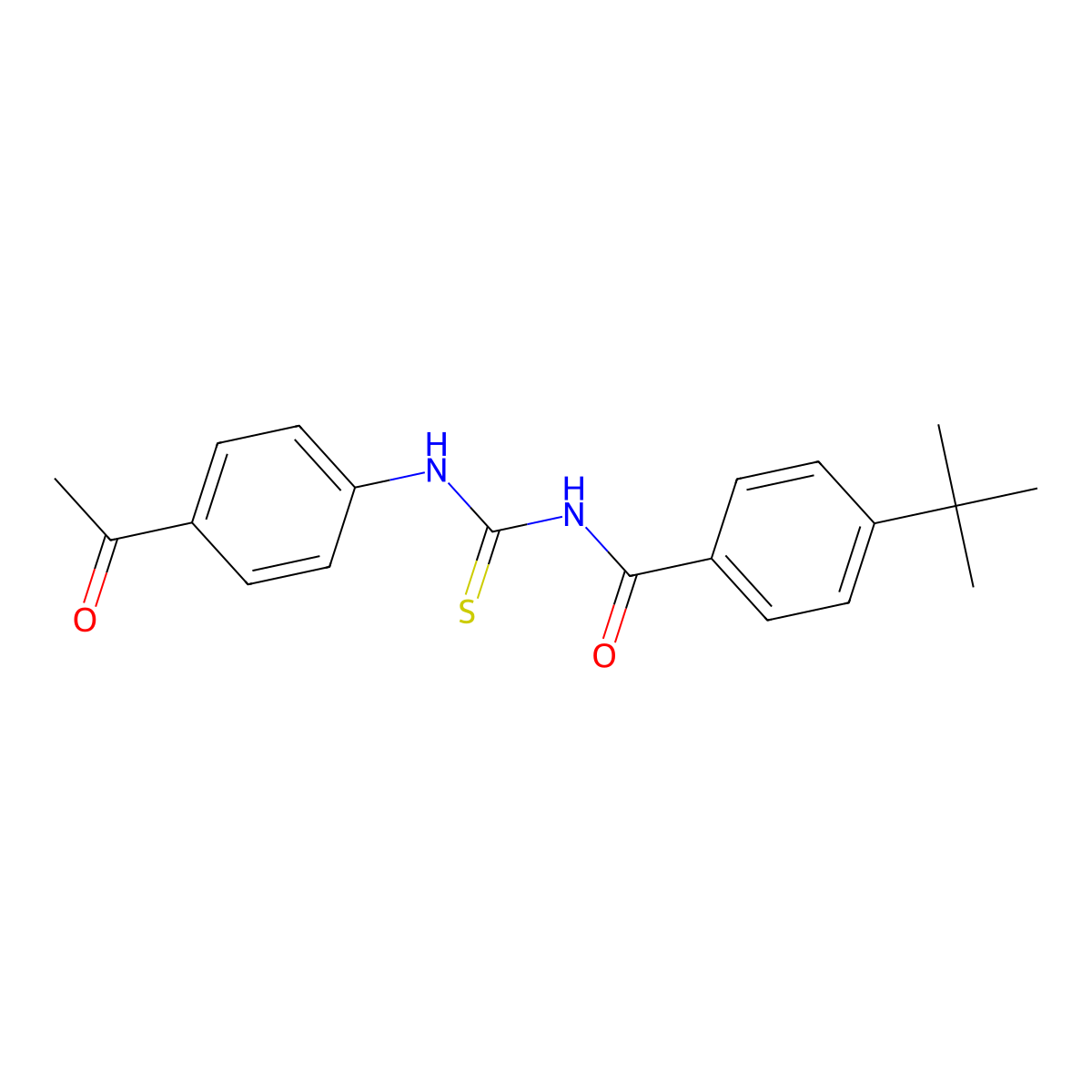 N-[(4-acetylphenyl)carbamothioyl]-4-tert-butylbenzamide molecular structure, CAS 330836-15-2