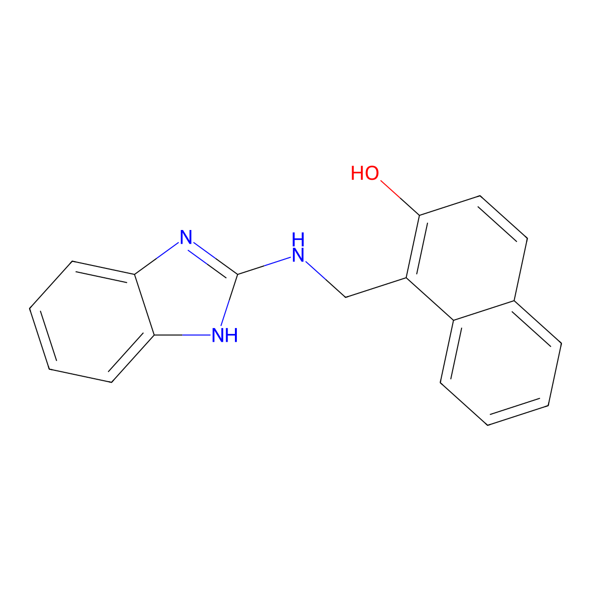 1-[(1H-Benzimidazol-2-ylamino)methyl]-2-naphthol molecular structure, CAS 330836-35-6