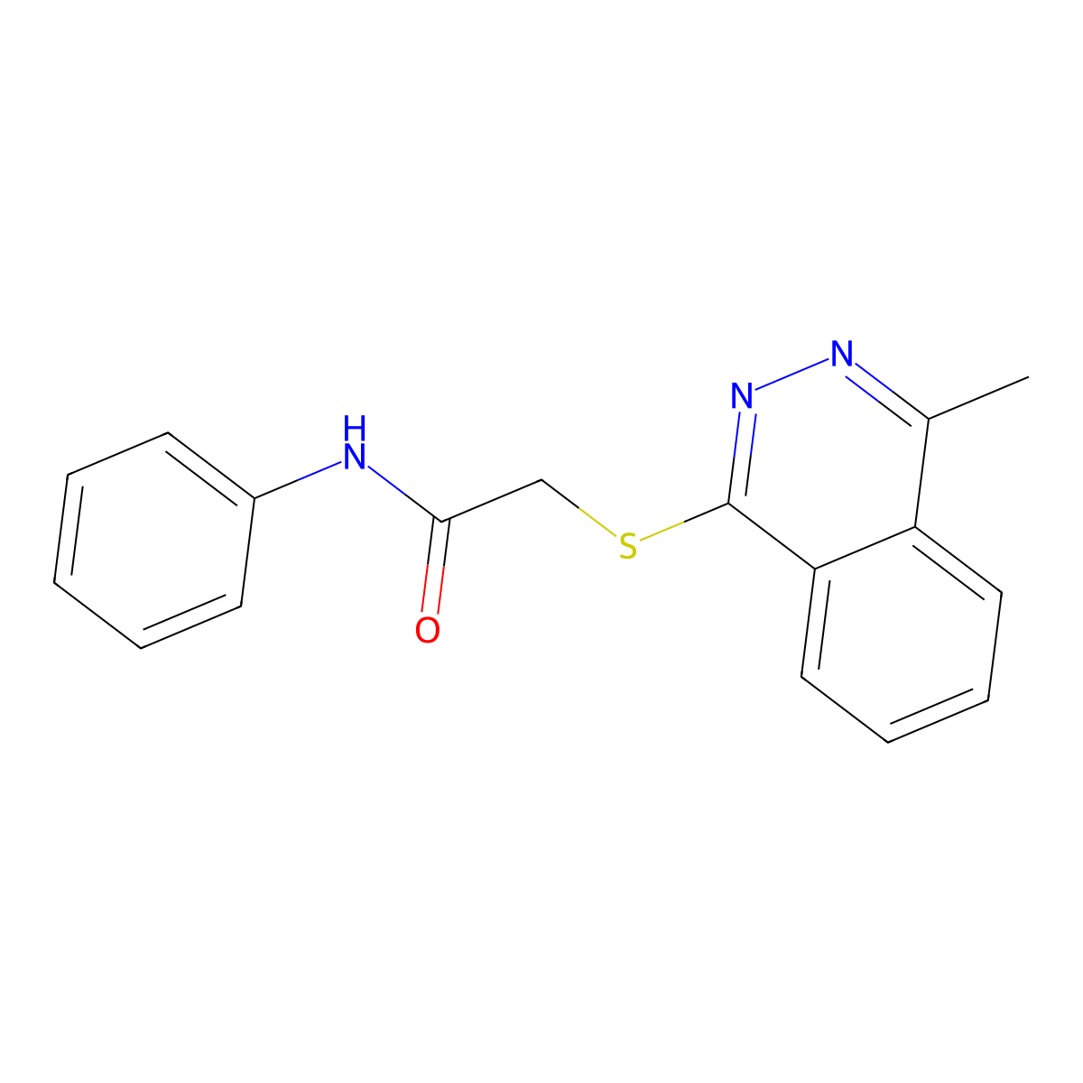 2-[(4-methylphthalazin-1-yl)sulfanyl]-N-phenylacetamide molecular structure, CAS 330836-37-8
