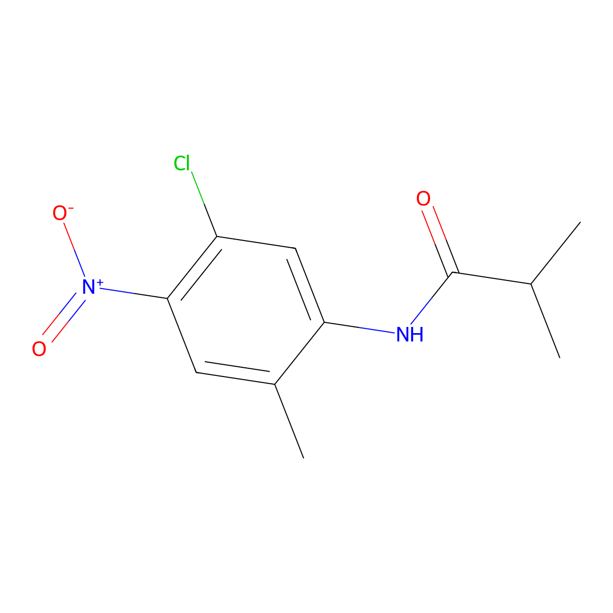 N-(5-chloro-2-methyl-4-nitrophenyl)-2-methylpropanamide molecular structure, CAS 330836-55-0