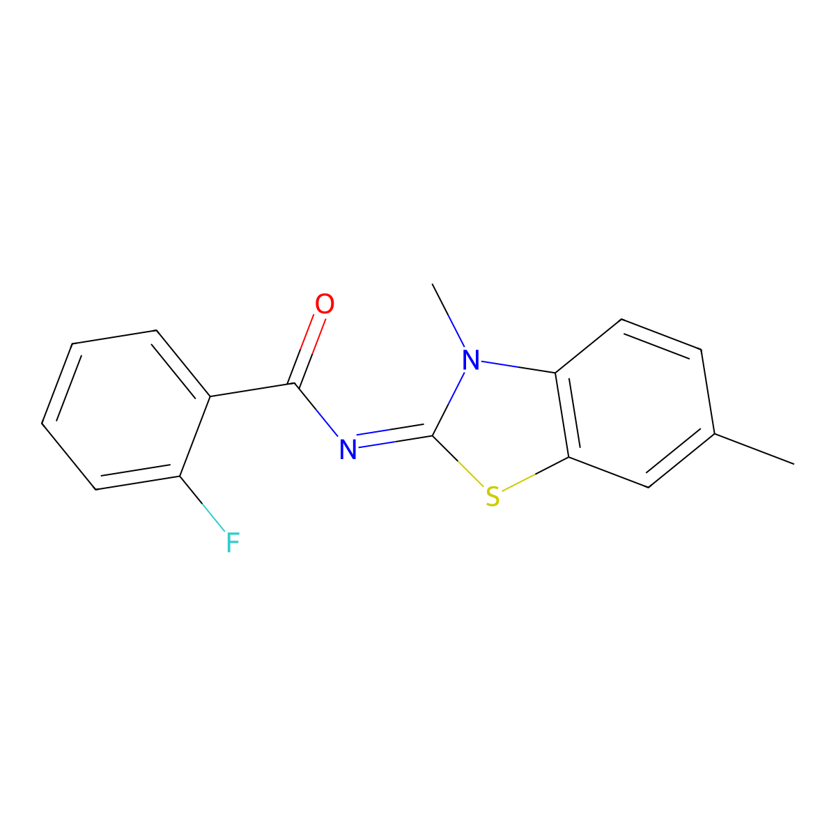 (E)-N-(3,6-dimethylbenzo[d]thiazol-2(3H)-ylidene)-2-fluorobenzamide molecular structure, CAS 330836-73-2